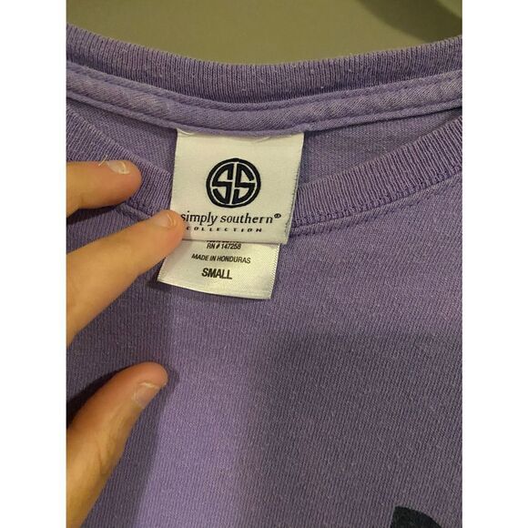 Simply Southern Purple Short Sleeve Graphic Tshirt Size Small VGUC - Picture 3 of 7